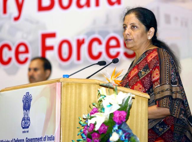 Nirmala Sitharaman addressing gathering