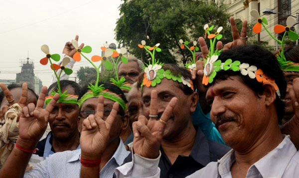 TMC workers throng Kolkata's Esplanade area to observer 21 July Martyrs Day