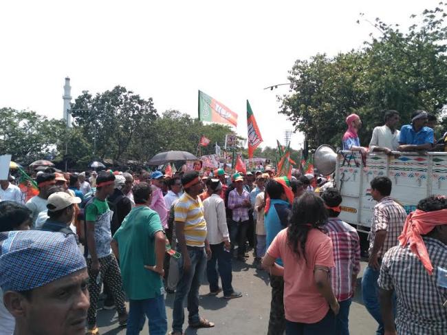 BJP takes out Lalbazar march