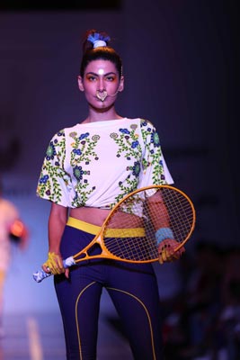 Designer Nida Mahmood displays her collection at Amazon India Fashion Week 