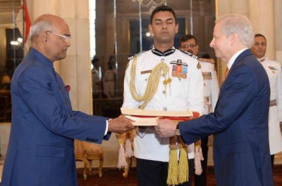 Ambassador Designate of  USA presents credentials to President Ram Nath Kovind