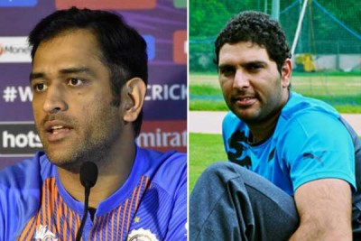 Yuvraj, Dhoni's centuries help India to 381 runs