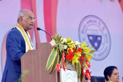 President visits Andhra University and opens Centre for Defence Studies 