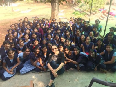 Rakul Preet Singh visits Juvenile Girl's home in Vizag