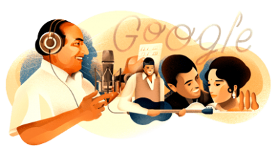 Google celebrates Mohammed Rafi's 93rd birthday with a doodle 