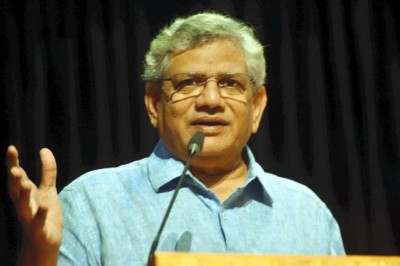 CPI(M) leader Sitaram Yechury attacked during press conference, trespassers detained