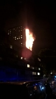 Massive fire breaks out at London high rise