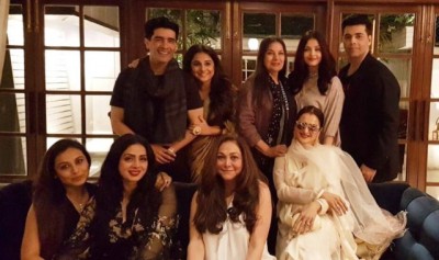 Manish Malhotra hosts Sridevi's birthday bash, Rekha-Rani-Tina-Vidya share frame with her