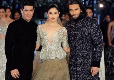Alia Bhatt, Ranveer Singh rock ramp show in Manish Malhotra's designed outfits