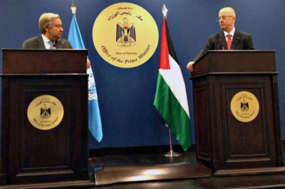 In Palestine, UN chief says two-state solution 'only way to guarantee peace'