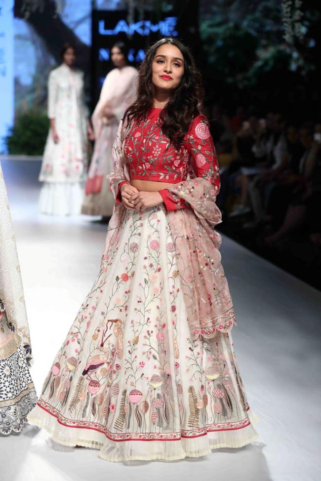 Shraddha Kapoor walks the ramp for Rahul Mishra In Lakme Fashion Week