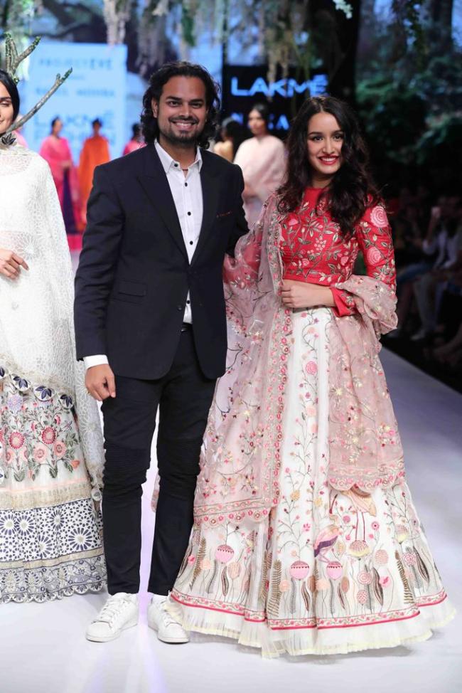 Shraddha Kapoor walks the ramp for Rahul Mishra In Lakme Fashion Week