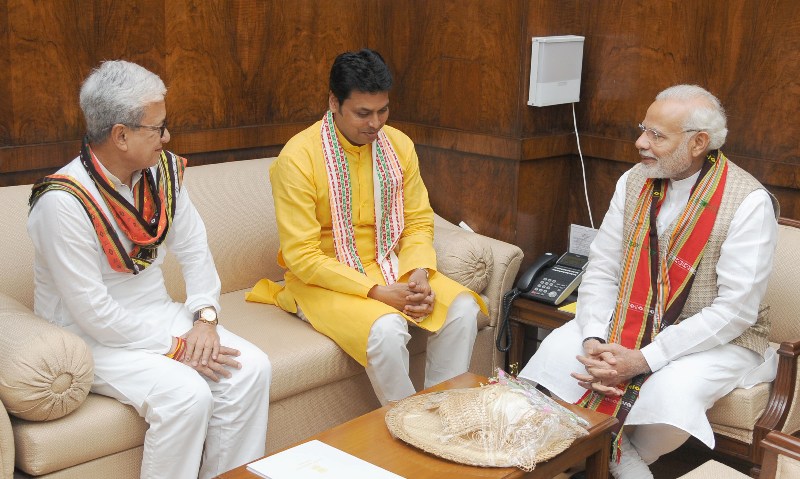 Chief Minister of Tripura, Biplab Kumar Deb  calls on PM Modi