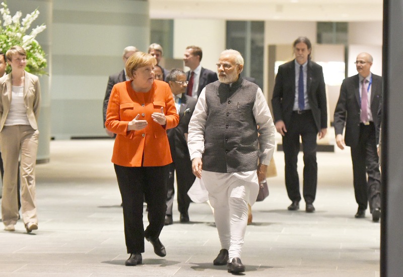 PM Modi meets  German Chancellor  Angela Merkel 
