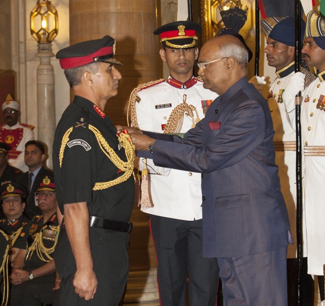 President Kovind, VP Naidu, PM Modi attend Defend Investiture Ceremony