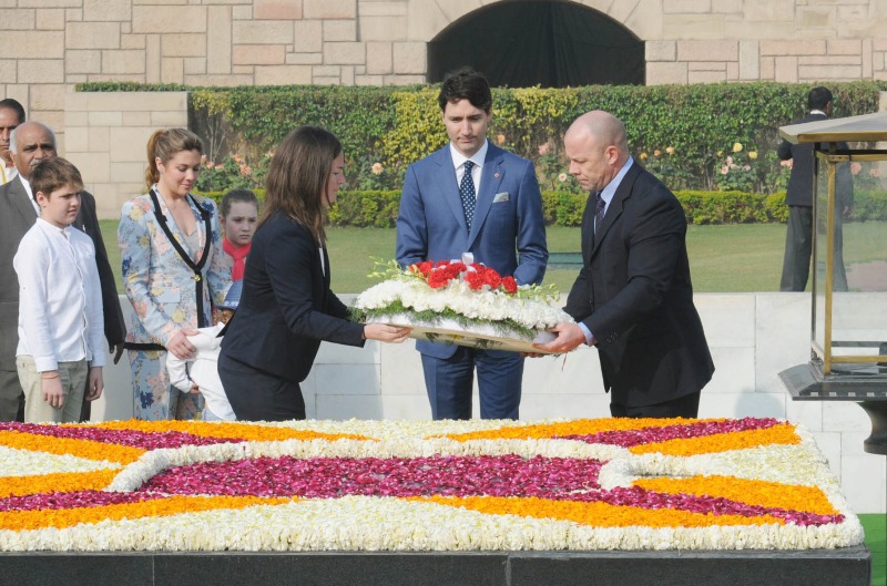 Justin Trudeau, Narendra Modi meet in Delhi, pay tribute at Rajghat