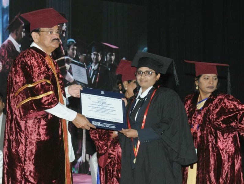 VP  M. Venkaiah Naidu Attens  Silver Jubilee Convocation of Siva Sivani Institute of Management in Hyderabad  