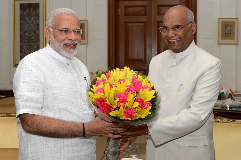 PM Modi calls on President Kovind at Rashtrapati Bhavan
