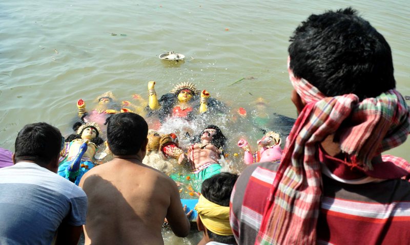 Vijaya Dashami: Revellers bid adieu to Goddess Durga