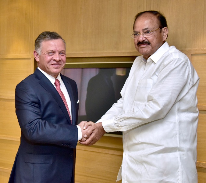 The King of Jordan calls on President Ram Nath Kovind,VP  M. Venkaiah Naidu  