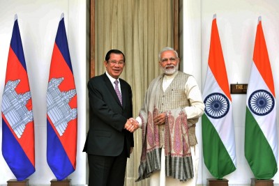 Cambodia PM visits India