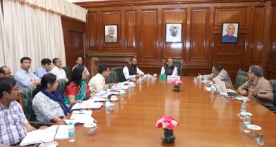 Rajnath Singh reviews  Department of J&K Affairs progress