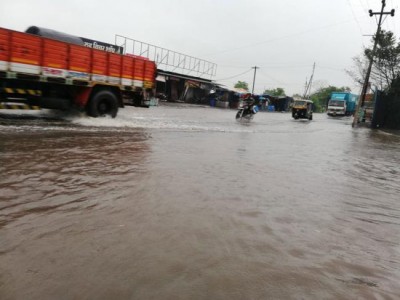 Heavy rain causes water-logging in Mumbai, hits train services
