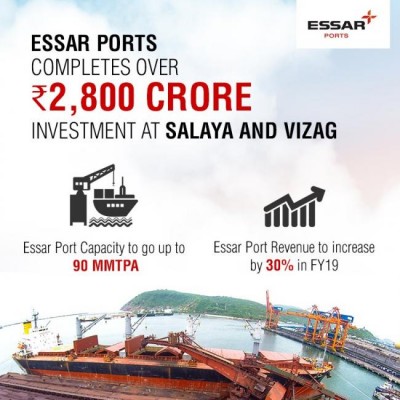 Essar Ports completes investment of over Rs 2,800 crore in its Salaya and Vizag terminal projects  