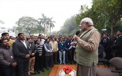 PM Modi meets officials from PMO and SPG