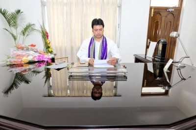 BJP sweeps Tripura civic by-elections, Ram Madhav appreciates CM Biplab Kumar Deb