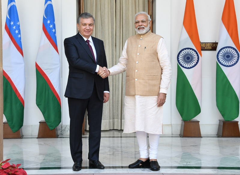 PM Modi, Uzbekistan President Shavkat Mirziyoyev issue joint press statement