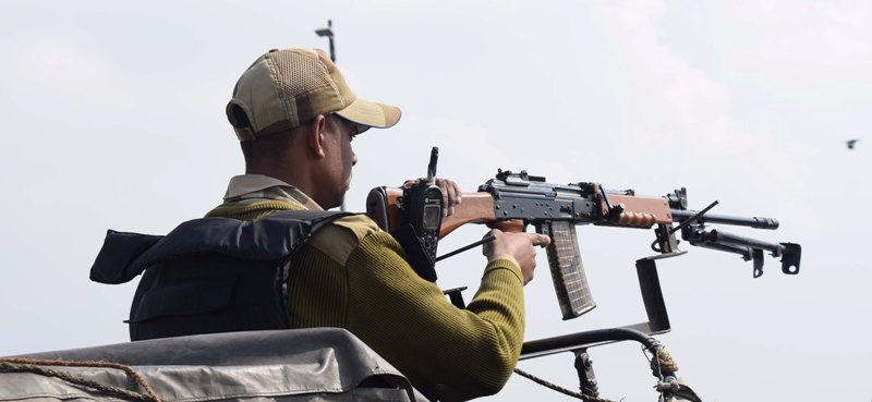 CISF personnel on high alert at IGI Airport in New Delhi