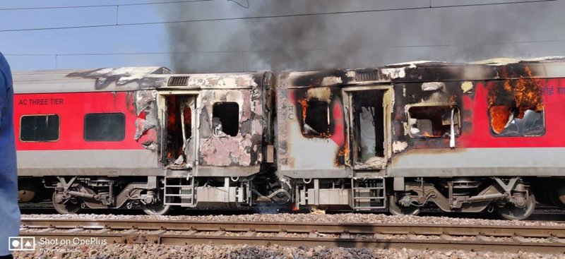 Fire breaks out at pantry car in New Delhi bound Telangana express train