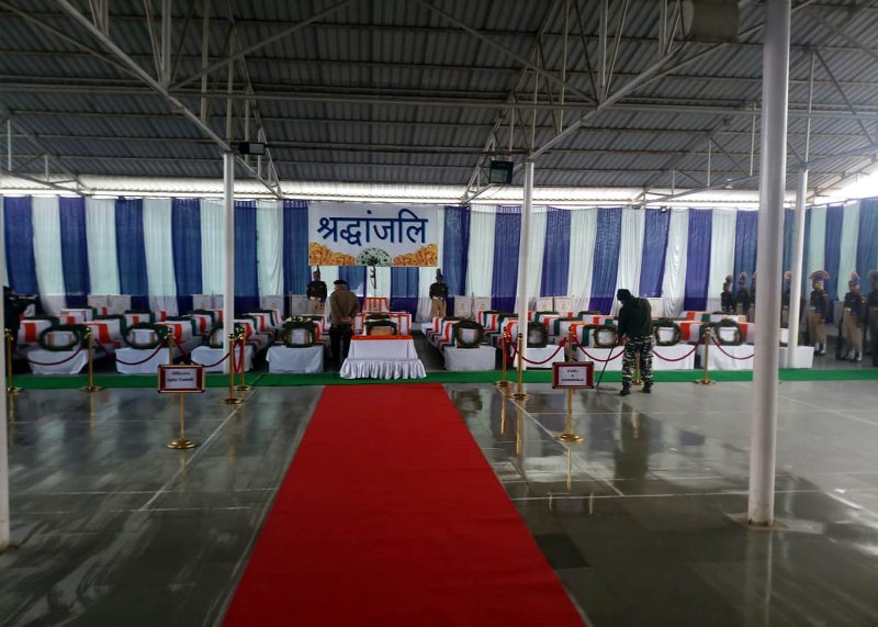 Pulwama attack: Coffins of CRPF jawans in Srinagar