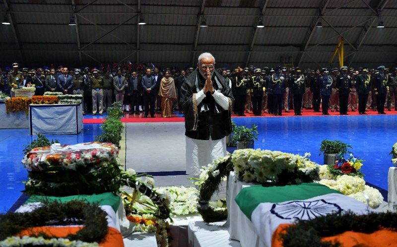 PM Modi pays tribute to slain CRPF soldiers
