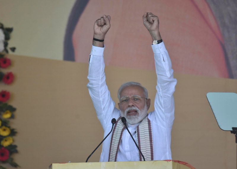 PM Modi provides milk packets to schoolchildren