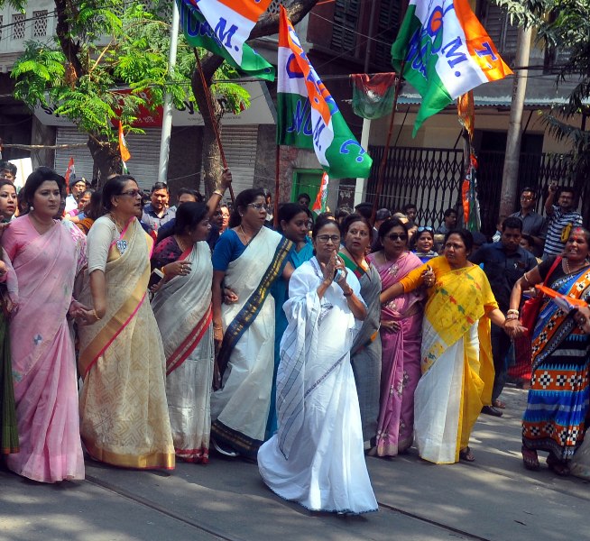  Mamata Banerjee holds rally on International Women's Day in Kolkata