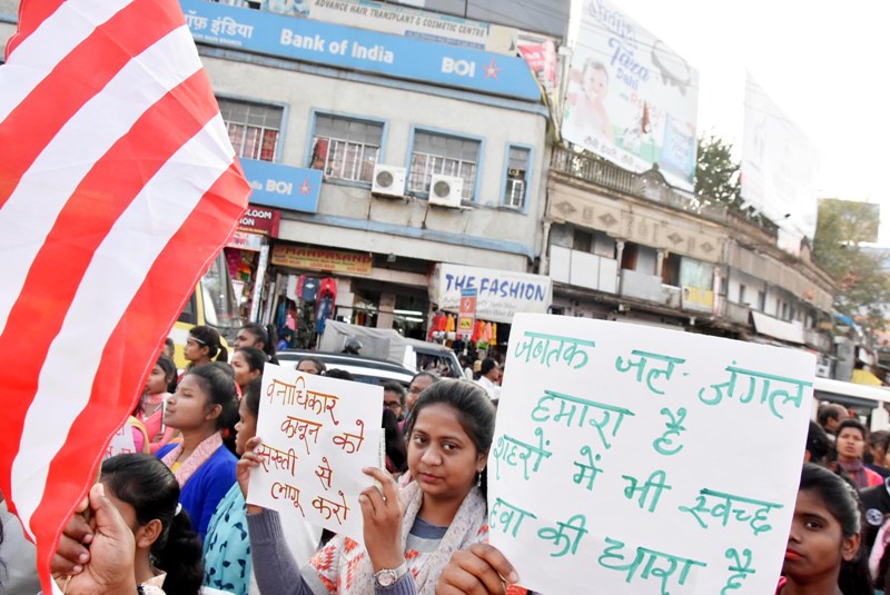 Members of Christian Community protest in Ranchi