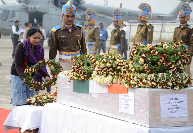 A tribute to a CRPF man killed in Kashmir encounter