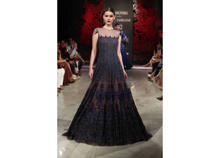 Models walk the ramp for Tarun Tahiliani's show
