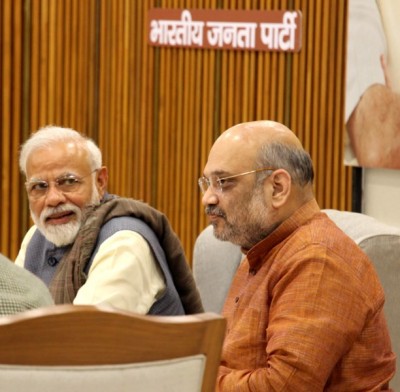 PM Modi, Amit Shah during BJP's CEC meeting