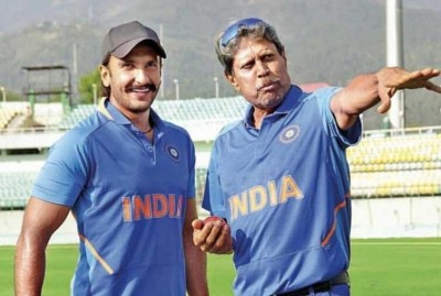 Reel and real Kapil Dev come in one frame