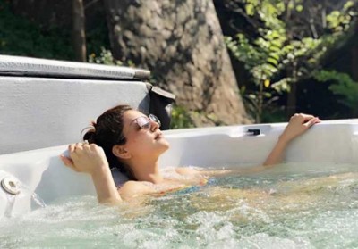 Kajal Aggarwal enjoys her pool time to beat the heat