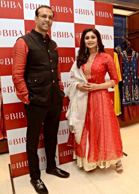 Ritabhari Chakraborty launches BIBA's puja collection 2019