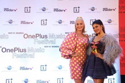 Katy Perry arrives with a roar in Mumbai for the OnePlus Music Festival