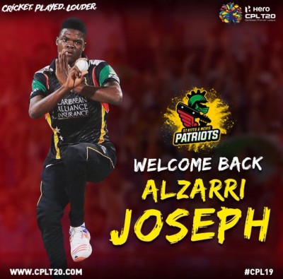 Alzarri Joseph replaces Isuru Udana at the Patriots 
