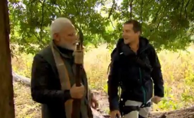 Man Vs Wild edition featuring PM massively boosts ratings of Discovery Network