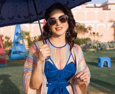Sunny Leone shares her cute image with an umbrella on social media 