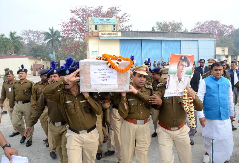 A tribute to a CRPF man killed in Kashmir encounter