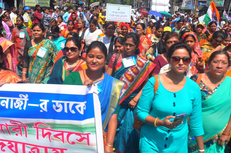  Mamata Banerjee holds rally on International Women's Day in Kolkata